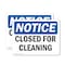 Signmission Closed For Cleaning, 10 in W x Rectangle, Plastic OS-2PACK-NS-P-710-L-10672 - alternate 1